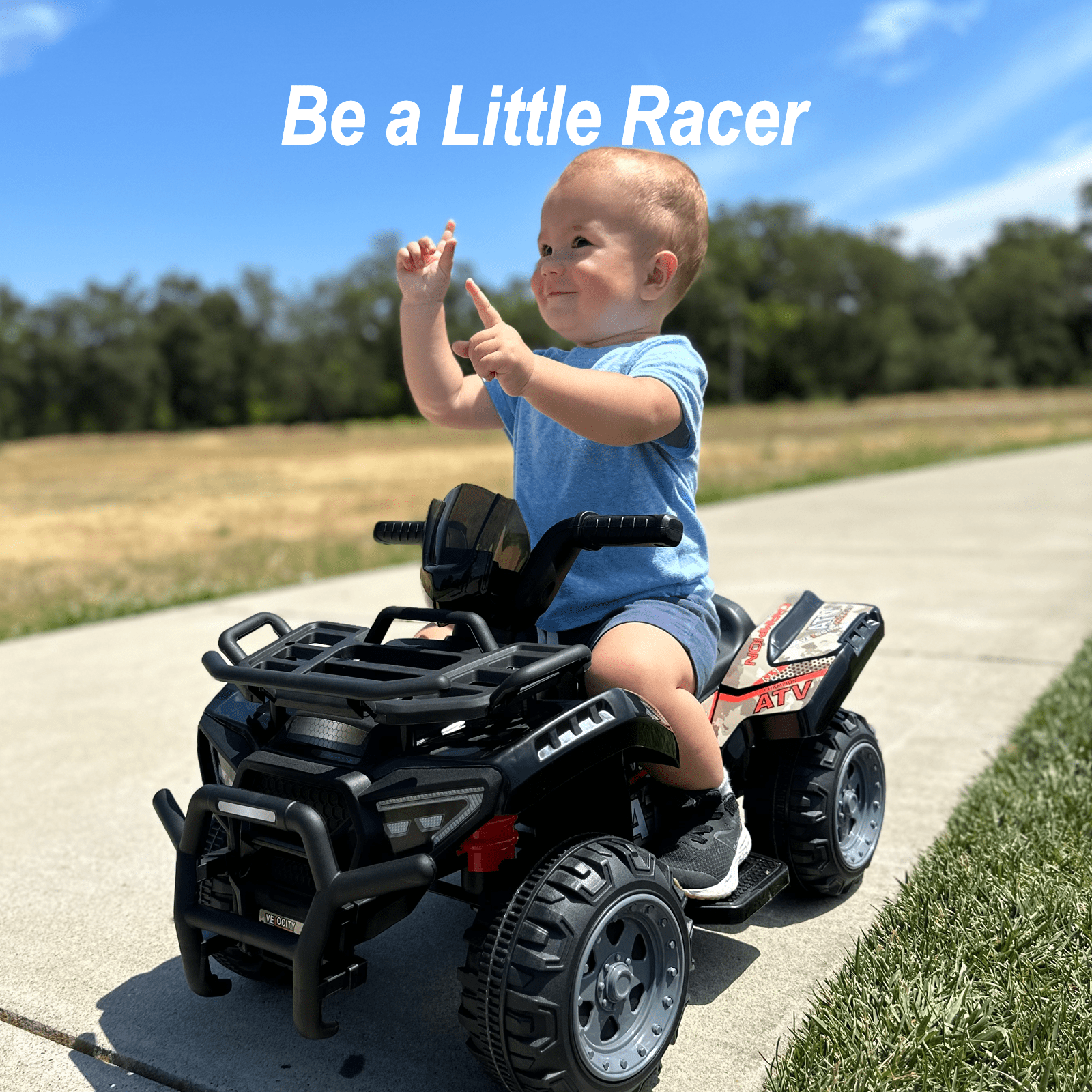 Hikiddo 6V Ride-on Toy for Toddlers, Kids ATV 4 Wheeler for 1-3 Boys & Girls with Music - Black