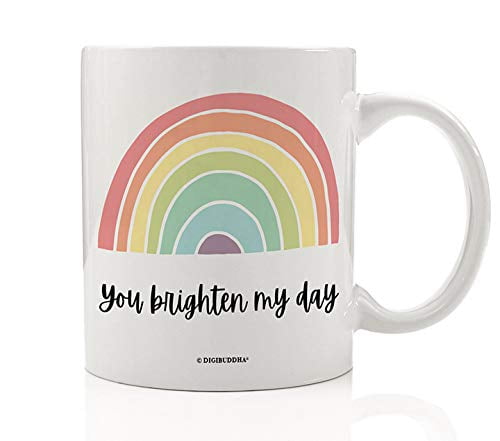 Thank You For Being The Rainbow In My Life 11oz Coffee Mug Funny Novelty Valentines Gift for Him and Her