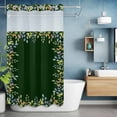 thumbnail image 6 of Colorful Leaf No Hooks Shower Curtain with Snap-in Liner Watercolor Leaves Pastoral Green Style Shower Curtains for Bathroom, Waterproof, Easy Install, Washable 36"x72", 6 of 9