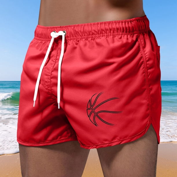 WILLBEST Pantalones Cortos Casuales para Hombre, Pantalones Cortos de Playa con Estampado Deportivo, Bañadores Casuales de 3 Pulgadas para Nadar y Surfear.