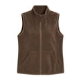 thumbnail image 5 of Stamzod Plus Size Fleece Vest Women Winter Stand Collar Sleeveless Sherpa Jacket Casual Warm Outerwear Vests with Pocket, 5 of 8