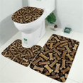 thumbnail image 2 of Dog Bones and Dog Footprints Bathroom Rugs Sets 3 Piece,Toilet Cover Set,Absorbent Non Slip Bathroom Mats Sets with U-Shaped Contour Rug Toilet Rug Set, 2 of 5