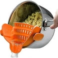 thumbnail image 1 of Snap N Strain Pot Strainer And Pasta Strainer - Orange, 1 of 5
