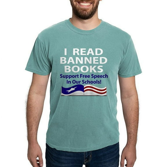 CafePress - Readbannedbooksdark Men's Comfort Colors® T Shirt - Mens Comfort Colors Shirt