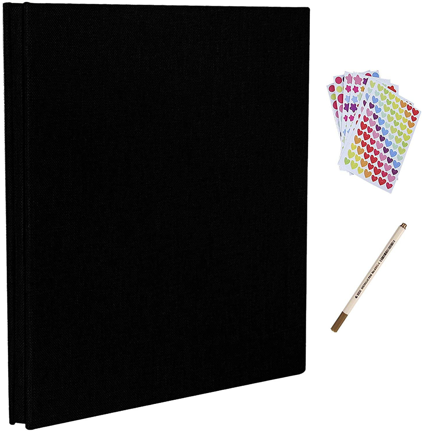 RECUTMS Black Self Adhesive Photo Album Scrapbook 40 Pages