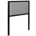 thumbnail image 3 of Emma + Oliver Twin Size Upholstered Metal Panel Headboard in Tufted Light Gray Fabric, 3 of 10