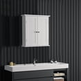 thumbnail image 5 of Modern Bathroom Wall Cabinet with Adjustable Shelf, Full Sized Wall Mounted Cabinets, Wooden Storage Over Sink Toilet, Utility Medicine Cabinet for Laundry Room, Kitchen, 5 of 5
