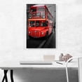 thumbnail image 2 of ARTCANVAS Doubledecker Red Bus In London England Tower Street Canvas Art Print - Size: 26" x 18" (1.50" Deep), 2 of 9