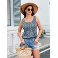 thumbnail image 5 of Zeagoo Women's Sleeveless Pleated Tank Top Square Neck Tunic Casual Summer Fashion Blouse Daily Wear, 5 of 7