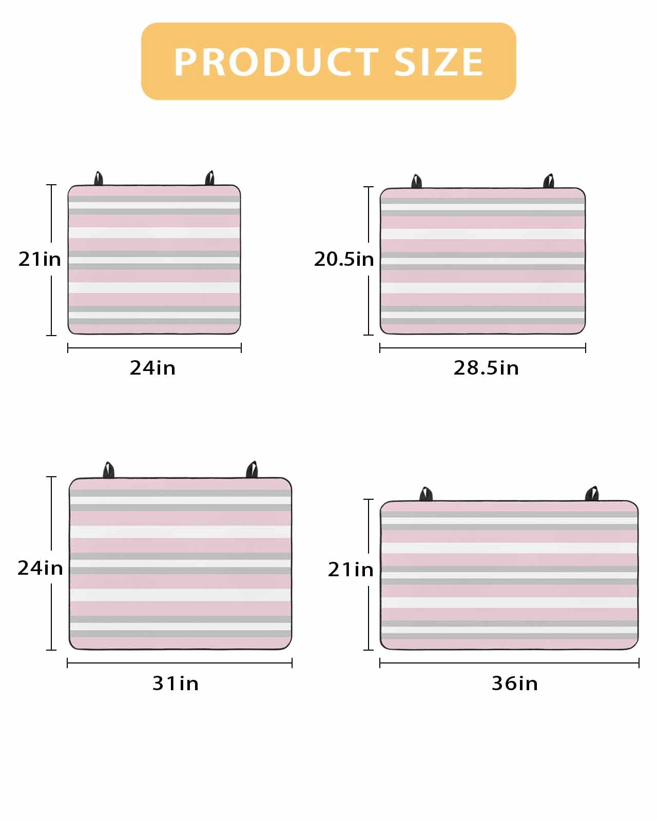 nqOlkjepod Large Induction Cooktop Protector Mat 24"x21", Pink Grey Stripe Stove Top Covers for Electric Stove, Minimalist Farmhouse Striped Decorative Stove Burner Cover Mats, Glass Top Stove Cover