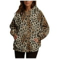 thumbnail image 2 of VBTAPA Leopard Print Hoodies for Women Oversized Camo Hooded Sweatshirt Teen Girls Casual Street Hoodie Drawstring Long Sleeve Pullover Tops with Pocket Multicolor XXL, 2 of 7