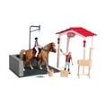 thumbnail image 3 of Figuras de animales de granja, juguetes, figuras de granja, juego portátil de simulación, juguete educativo para niños y niñas, decoración de granja Escena del lavado de caballos, 3 of 8