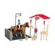 thumbnail image 3 of Figuras de animales de granja, juguetes portátiles para niños y niñas de 3, 4, 5, 6 y 7 años. Escena del lavado de caballos, 3 of 8
