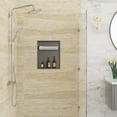 thumbnail image 4 of Logmey 17x21 Inch Stainless Steel Brushed Nickel Bathroom Shower Niche Double Tier Built-in Wall Shower Shelve, Living room/Bedroom/Kitchen Storage Shelve, 4 of 9