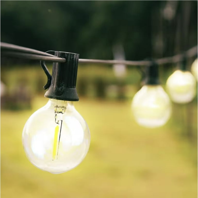 Indoor/Outdoor 50 ft. Plug-In Party LED Outdoor String Lights with 55 LED Globe G40 Bulbs (5-Free Bulbs Included) Indoor/Outdoor 50 ft. Plug-In Party LED Outdoor String Lights with 55 LED Globe G40 Bulbs (5-Free Bulbs Included)