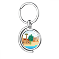 thumbnail image 1 of Cyprus National Landmark Building Rotating Keychain Metal Keyring Holder, 1 of 2