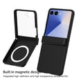 thumbnail image 2 of Case for Samsung Galaxy Z Flip 7 FE / Z Flip 6,HD Tempered Glass Outer Film + Matte PC Protective Cover with Hinge Protection,Compatible with MagSafe,Ultra Slim Anti-Scratch Phone Cover,Black, 2 of 5