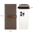 thumbnail image 4 of Wrangler Purses for Women Slim Thin Wallet RFID Blocking Bifold Clutch with Zipper Coin Purse Original Branded Leather Wallet with Card Holder, Coffee, 4 of 7