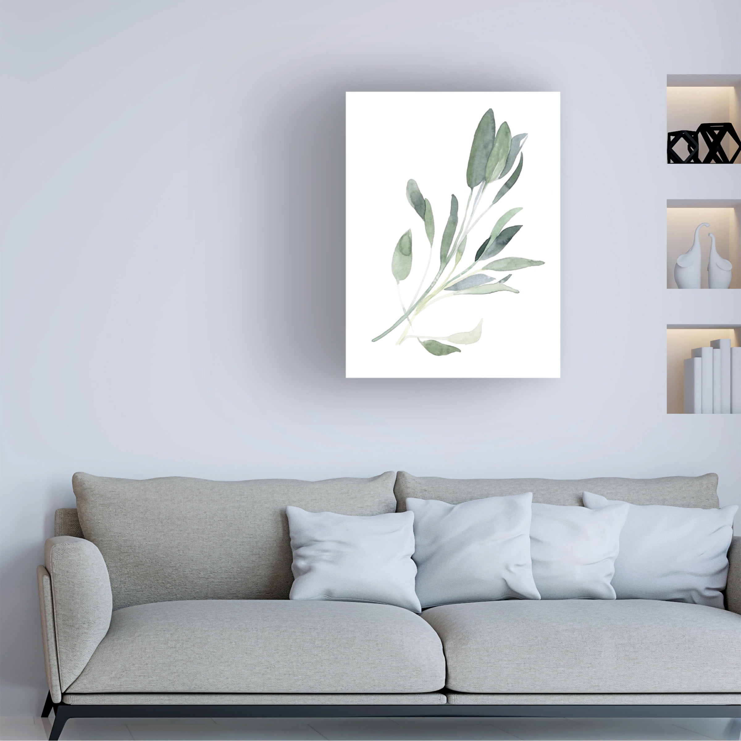 Emma Scarvey 'Simple Sage I' Canvas Art