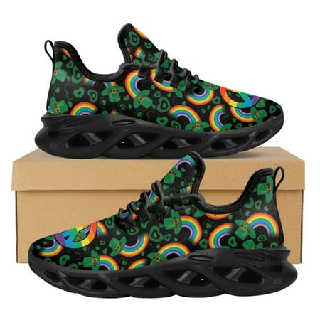 

Peace Logo Green Design Printing Ladies Casual Heightening Flat Shoes 2023 Fashion Summer Sneakers Breathable Shoes