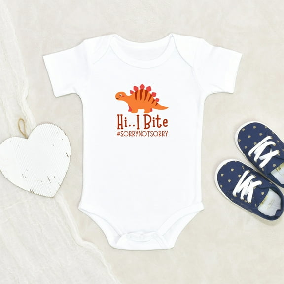 Newbabywishes - Hi I Bite Dinosaurs Baby Clothes for Boys and Girls - Newborn Baby Clothes