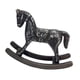 thumbnail image 2 of Figura de caballo mecedor de madera, estatua decorativa de escritorio para oficina, dormitorio Negro, 2 of 9