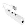 thumbnail image 2 of USB 2.0 RJ45 Network LAN Ethernet   3 Port USB Hub White, 2 of 5