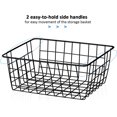 thumbnail image 4 of NOGIS 1 Pack Freezer Baskets Storage Bins Organizer, Refrigerator Farmhouse Wire Storage Baskets, Household Bin Basket with Handles for Kitchen Cabinets, Pantry, Freezer, Closets (Black Large), 4 of 7