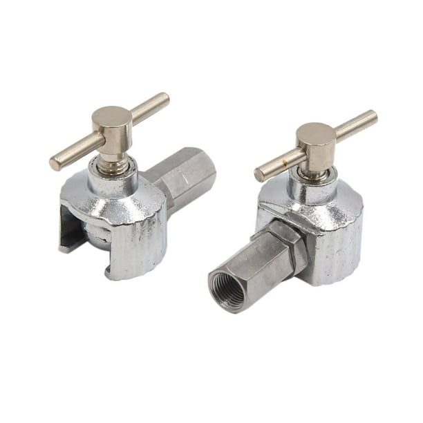 2Pcs Silver Tone Adjustable Car Button Head Grease Zerk Nipple Fitting