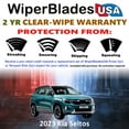 thumbnail image 2 of 2023 Kia Seltos Beam Wiper Blades Wipers w/2yr Warranty (Set of 3) w/Rear Wiper (WiperBladesUSA), 2 of 5