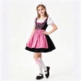 thumbnail image 6 of WRKEKC Girls Costume Dress Set Long Sleeve Vintage Maid Apron Puff Sleeve Stage Performance Gown for 3-11 Years, 6 of 8