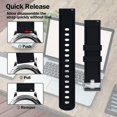 thumbnail image 4 of Correa de reloj inteligente de 22 mm: 2 correas de silicona de liberación rápida, correa de repuesto para Samsung Galaxy Watch/Huawei Watch/Garmin/Fossil/Amazifit, para mujeres y hombres, 4 of 5