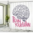 thumbnail image 5 of Ambesonne Inspirational Shower Curtain, Humour Words, 69"Wx84"L, Pink Dark Blue, 5 of 5
