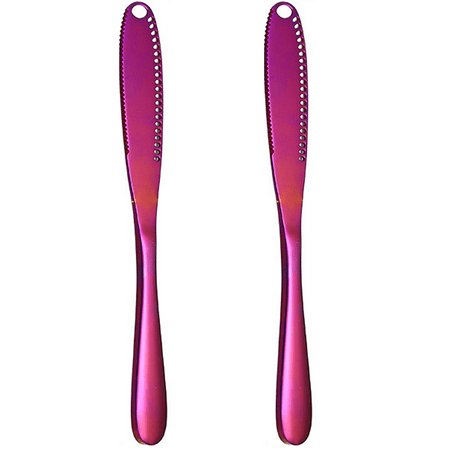 

Simple preading Magic Butter Knife Spreader and Curler Curl Your Butter with Ease 3 Different Ways Purple