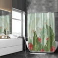 thumbnail image 7 of SUMAX1989 Tropical Leaves Plant Shower Curtain Green Leaf Bathroom Decor Shower Curtains for Bathroom Shower Curtain with 12 Hooks 60×72", 7 of 7
