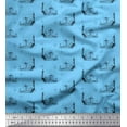thumbnail image 1 of Soimoi Cotton Duck Fabric Direction Compass,Lighthouse & Yacht Nautical Print Fabric by The Yard 56 Inch Wide, 1 of 1