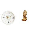 thumbnail image 1 of Reloj de pared silencioso sin , figura de león de resina con manecillas de madera, adecuado para sala de estar, dormitorio, oficina, decoración, 1 of 8