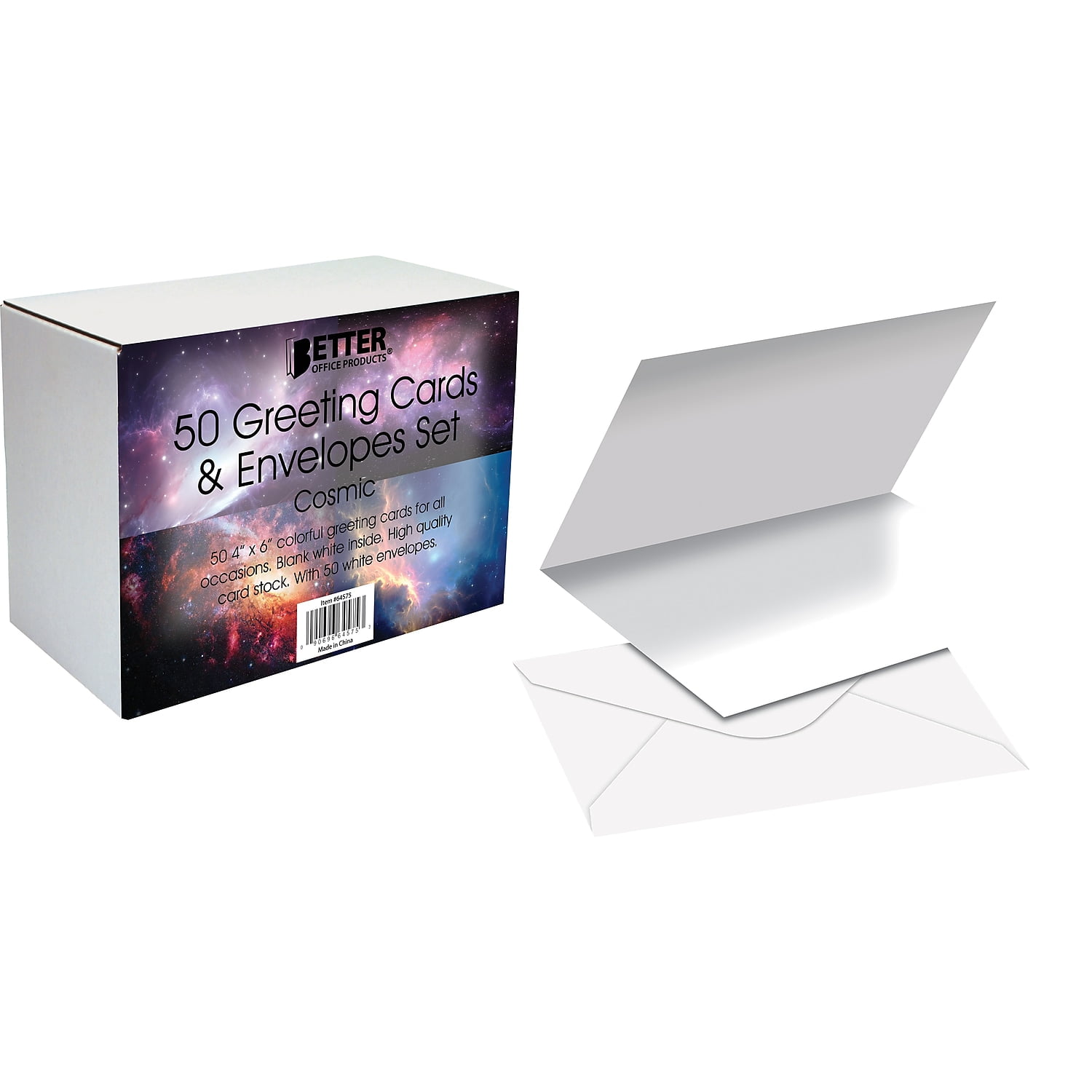 Better Office Cards with Envelopes 4" x 6" Cosmic 50/Pack (6457550PK