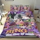 thumbnail image 1 of Sing 3: La Película Conjunto de sábanas temático, trío de piezas, cómodo y amigable con la piel, diseño único, regalo de decoración para el hogar para familiares, amigos y fans,135cm *200cm, 1 of 6