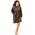 thumbnail image 1 of Camison Para Dormir Mujer Pijama Aborregada Batas Dama Bluson Maxi Sudadera Polar, 1 of 5