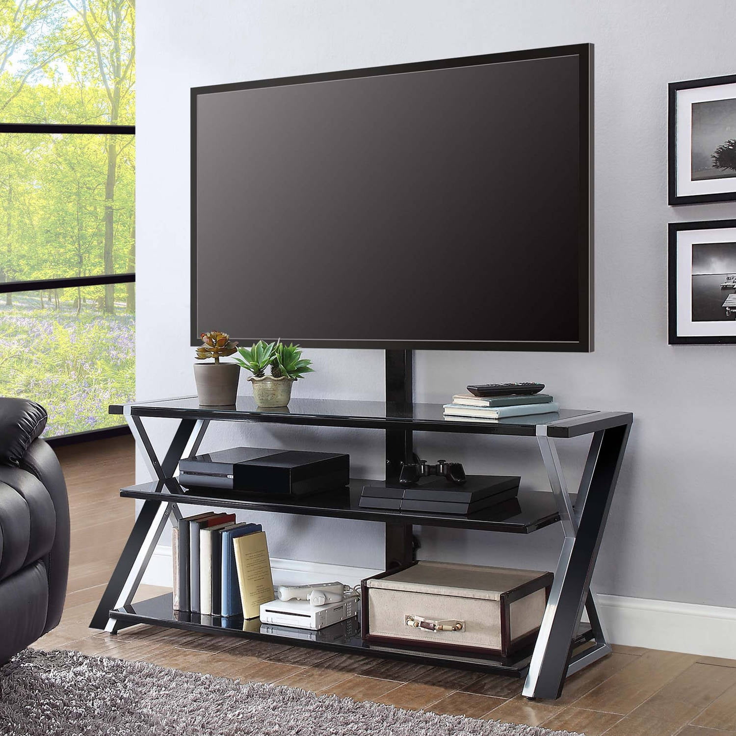 silver tv stand target