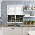 thumbnail image 6 of Half Window Curtain 36 Inches Long, Green Camouflage American Flag Window Treatment Curtain Drapes, Wooden Grain Small Tier Curtains for Bathroom Over Sink, 27.5"x36", 2 Panels, 6 of 7