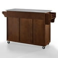 thumbnail image 4 of HomeStock Classic Charm Full Size Kitchen Cart With Top, Mahogany Finish, 51.5 X 18 X 35.25 Inches, Shelved And Drawer Storage, Modern Mobile Kitchen Cart-Color:Stainless Steel Top, 4 of 10