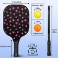 thumbnail image 4 of Pickleball Paddles Set,Pioneer Flower Floral Print Pattern Fiberglass Surface Pickleball Racket Set with 2 Indoor Outdoor Pickleball Balls and Pickleball Bag,Pickle-ball Equipment, 4 of 6