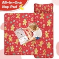 thumbnail image 4 of Red Christmas Gingerbread Man Pattern Toddler Nap Mats for Kids Preschool,59"x22" Sleeping Mat Bag or Kids,Toddler Sleeping Bag,Toddler Nap Mat or Daycare, 4 of 6