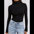 thumbnail image 4 of Camisetas de Larga para Mujer, Ropa Interior Térmica Básica de Otoño, Ropa de Invierno Negro L, 4 of 10