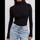 thumbnail image 4 of Camisetas de Larga para Mujer, Ropa Interior Térmica Básica de Otoño, Ropa de Invierno Negro XXXL, 4 of 10