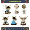 thumbnail image 3 of DolliBu Squat Reindeer Police Officer Plush Toy – Super Soft Reindeer Cop Stuffed Animal Dress Up Cop Uniform and Cap Outfit, Fluffy Reindeer Policeman Toy Plush Gift for Kids – 8.5 Inches, 3 of 7