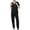Black, variant on Scrub Sets for Woman Plus Size Nurse Uniforms Petite V Neck Scrub Tops and Pants Scrub Joggers Medical Uniforms with Pockets Dark Purple L