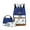 Blue, variant on Floral 3-Piece Leisure Backpack Bundle, Large Capacity Polyester Rucksack with Handbag & Pencil Pouch, Adjustable Padded Straps for Daily Commute, Trip & Outdoor Outings